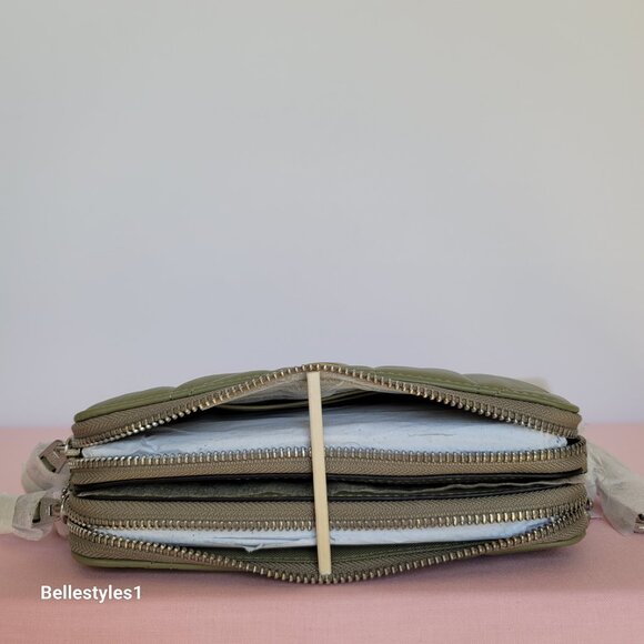 COACH Kira With Quilted Nappa Smooth Leather Crossbody Bag- Moss color ⭐ - Picture 12 of 16